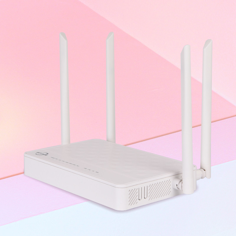 Bi Directional FEC Triple Play XPON WIFI Router 4 LAN ONT For Ftth